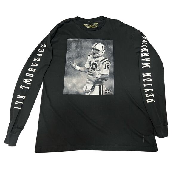Mitchell & Ness x Super Bowl Peyton Manning Long Sleeve T-Shirt SIZE XL CLEAN - Picture 1 of 4